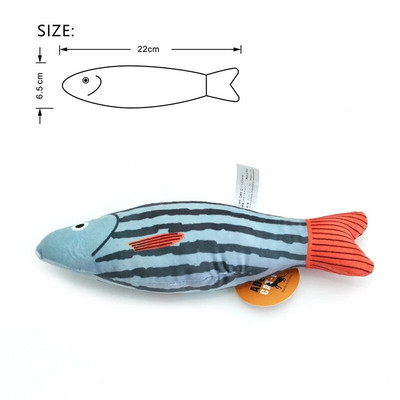 Παιχνίδι γάτα Catnip 3D Simulation Fish Goldfish Kitten Toys Pillowfish Διαδραστικό ήχο Cat Chew Bite Λούτρινα παιχνίδια Προμήθειες για γάτες