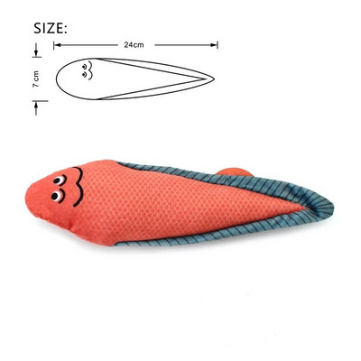 Παιχνίδι γάτα Catnip 3D Simulation Fish Goldfish Kitten Toys Pillowfish Διαδραστικό ήχο Cat Chew Bite Λούτρινα παιχνίδια Προμήθειες για γάτες