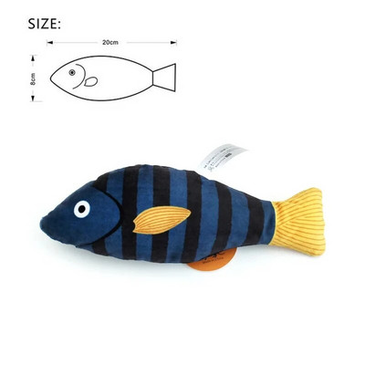 Παιχνίδι γάτα Catnip 3D Simulation Fish Goldfish Kitten Toys Pillowfish Διαδραστικό ήχο Cat Chew Bite Λούτρινα παιχνίδια Προμήθειες για γάτες