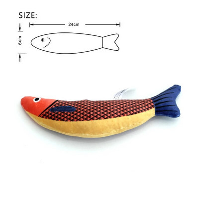 Παιχνίδι γάτα Catnip 3D Simulation Fish Goldfish Kitten Toys Pillowfish Διαδραστικό ήχο Cat Chew Bite Λούτρινα παιχνίδια Προμήθειες για γάτες