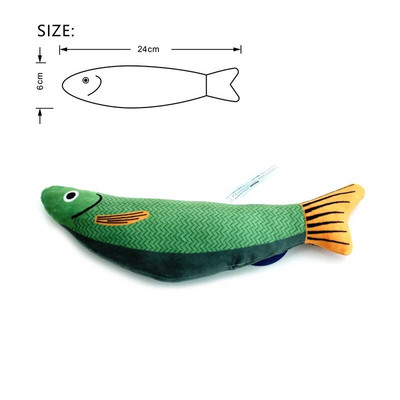 Παιχνίδι γάτα Catnip 3D Simulation Fish Goldfish Kitten Toys Pillowfish Διαδραστικό ήχο Cat Chew Bite Λούτρινα παιχνίδια Προμήθειες για γάτες