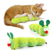 Cat Chew Παιχνίδια Caterpillar Catnip Molar Toy Silvervine Cat Teaser Interaction Παιχνίδι Clean Mouth Kitten Toy Pet Supplies Αξεσουάρ
