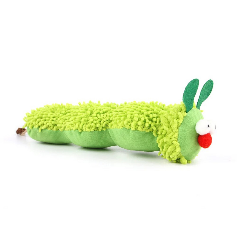 Играчки за дъвчене на котки Caterpillar Catnip Molar Toy Silvervine Cat Teaser Interaction Toy Clean Mouth Kitten Toy Аксесоари за домашни любимци