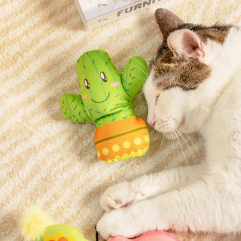 Χαριτωμένο Catnip Pets Παιχνίδι Γάτα Μέντα βελούδινο παιχνίδι Γάτα Protect Mouth Κουτάβι Γατάκι Τρίξιμο Δόντια Γάτα Προμήθειες Λούτρινο σαλιγκάρι Κάκτος παιχνίδι γάτα