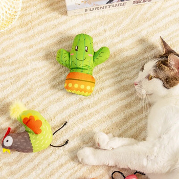 Χαριτωμένο Catnip Pets Παιχνίδι Γάτα Μέντα βελούδινο παιχνίδι Γάτα Protect Mouth Κουτάβι Γατάκι Τρίξιμο Δόντια Γάτα Προμήθειες Λούτρινο σαλιγκάρι Κάκτος παιχνίδι γάτα