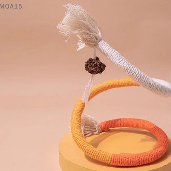 Cat String Toy Интерактивна котешка драскалка Играчка с памучно въже Устойчива на ухапване Дъвчаща играчка за котка Pet Teaser Wand String Rope