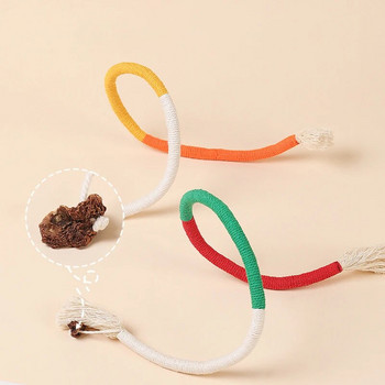 Cat String Toy Интерактивна котешка драскалка Играчка с памучно въже Устойчива на ухапване Дъвчаща играчка за котка Pet Teaser Wand String Rope