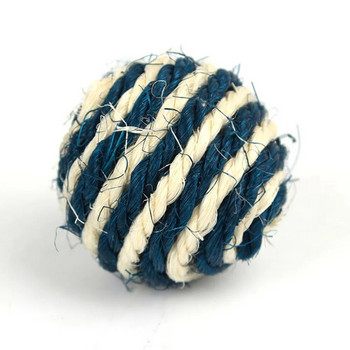 Цветна сизалова котешка плетена играчка с възел Pet Sisal Rope Weave Ball Teaser Play Дъвчеща дрънкалка Устойчива на надраскване Molar Toy