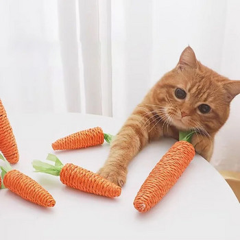 Cat Toys Sound Carrot Αγκαλιάστε ραβδί γάτας από διασκεδαστικό ραβδί οδοντοφυΐας γάτας κατά του δαγκώματος σανίδα γρατσουνιάς γάτας προμήθειες για κατοικίδια
