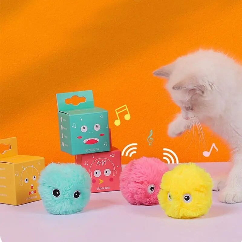 Cat Toys Smart Interactive Ball Catnip Cat Training Toy Pet Playing Ball for Cats Kitten Kitty Pet Squeaky Toy Supplies Продукти