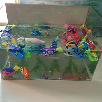 Pet Cat Toy LED интерактивен плуващ робот Fish Toy for Cat Glowing Electric Fish Toy за стимулиране на инстинктите на лов на домашни любимци