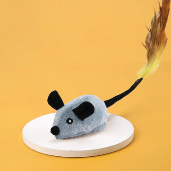 Интелигентна бягаща мишка Котешка играчка Интерактивна произволно движеща се електрическа котка Играчки за закачки Симулация на мишки Коте Самоиграещи плюшени играчки