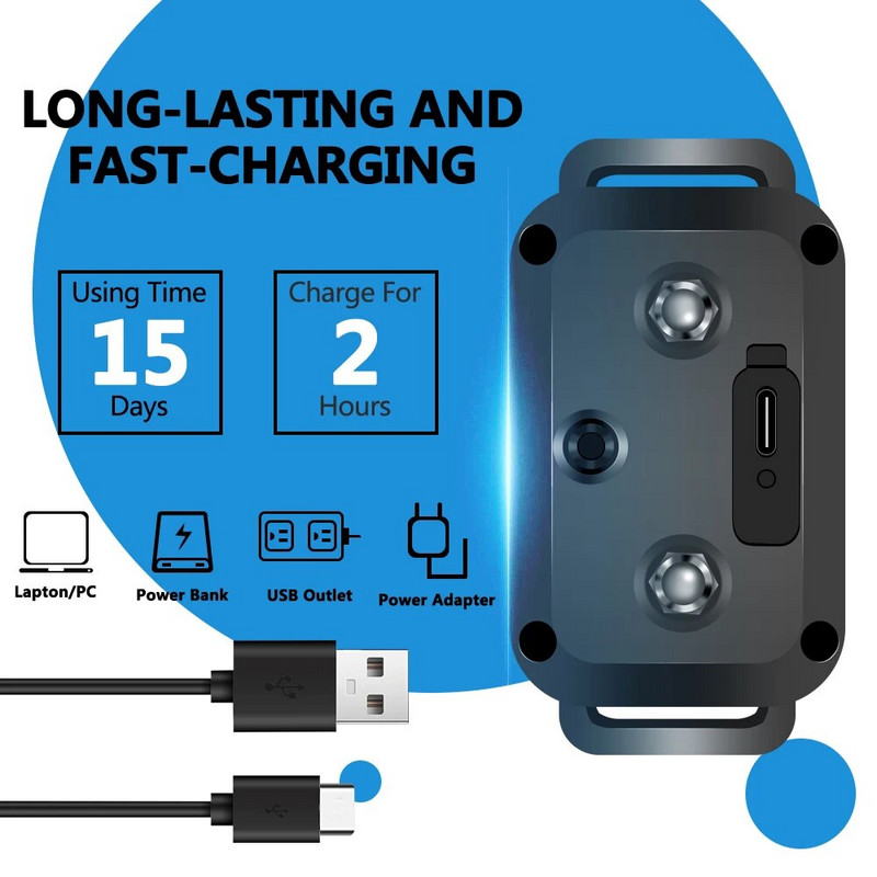 2024. aasta uus nutikas koera haukumise kaelarihm, nutikas haukumisvastane treeningkaelarihm reguleeritava piiksu vibratsioonišoki ja tundlikkusega