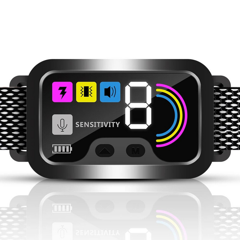 2024. aasta uus nutikas koera haukumise kaelarihm, nutikas haukumisvastane treeningkaelarihm reguleeritava piiksu vibratsioonišoki ja tundlikkusega