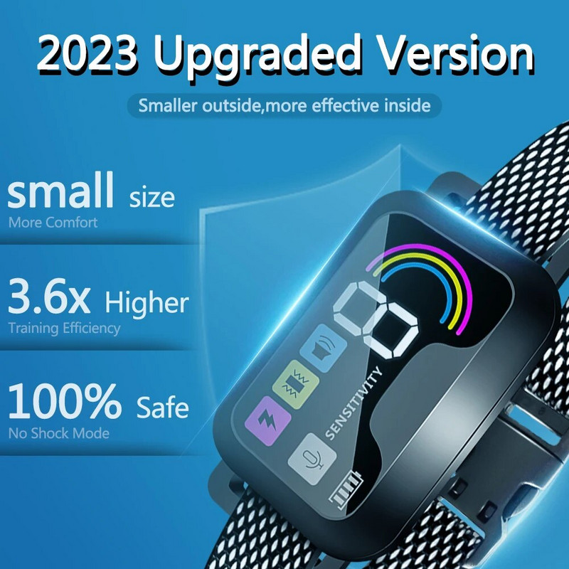 2024. aasta uus nutikas koera haukumise kaelarihm, nutikas haukumisvastane treeningkaelarihm reguleeritava piiksu vibratsioonišoki ja tundlikkusega