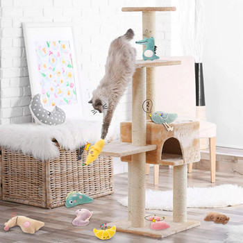 Παιχνίδι γάτα Catnip Διαδραστικό βελούδινο γεμιστό Chew Pet Toys Claw Funny Cat Mint Παιχνίδι καθαρισμού μαλακών δοντιών για προϊόντα κατοικίδιων γατών γατών