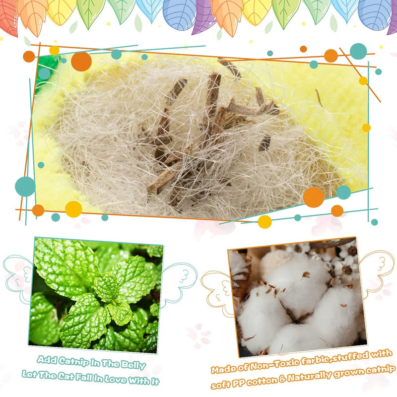 Котешка играчка Котешка билка Интерактивна плюшена дъвчеща играчка за домашни любимци Claw Funny Cat Mint Мека играчка за почистване на зъби за котка Коте Продукти за домашни любимци