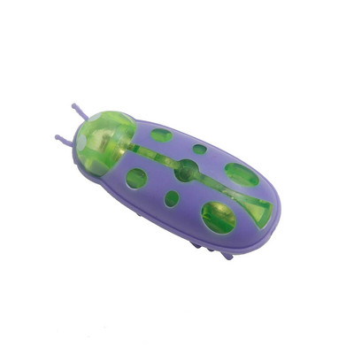 Mini Electric Bug Pet Dog Cat Toy Διαδραστικό χαριτωμένο πασχαλίτσα Beetle Σχήμα Ζώου Παιχνίδια γάτας Παιχνίδια με έντομα που περπατούν για γάτα
