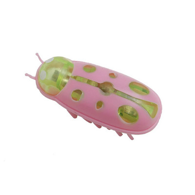 Mini Electric Bug Pet Dog Cat Toy Διαδραστικό χαριτωμένο πασχαλίτσα Beetle Σχήμα Ζώου Παιχνίδια γάτας Παιχνίδια με έντομα που περπατούν για γάτα