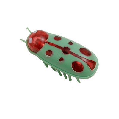 Mini Electric Bug Pet Dog Cat Toy Διαδραστικό χαριτωμένο πασχαλίτσα Beetle Σχήμα Ζώου Παιχνίδια γάτας Παιχνίδια με έντομα που περπατούν για γάτα