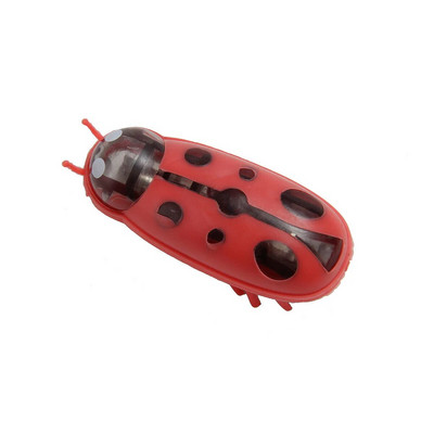 Mini Electric Bug Pet Dog Cat Toy Διαδραστικό χαριτωμένο πασχαλίτσα Beetle Σχήμα Ζώου Παιχνίδια γάτας Παιχνίδια με έντομα που περπατούν για γάτα