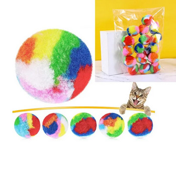 20 τμχ/σετ Χρώματα Λούτρινα παιχνίδια με μπάλα για γάτες Αστεία Εκπαίδευση Mute Ball Μαλακά παιχνίδια για γάτες Καθαρισμός δοντιών Διαδραστικά παιχνίδια για γατάκια Προμήθειες για κατοικίδια