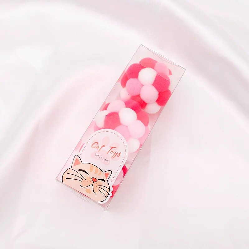 DIY plüss golyós macskajáték szivárványos csengő labda kisállatkellékek néma labda macskák játékok macskamenta labda Interaktív macskajáték macska plüss macskacuccok