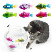 Cat Interactive Electric Fish Toy Water Cat Toy for Indoor Play Swimming Robot Fish Toy για γάτα και σκύλο με φωτεινά LED παιχνίδια για κατοικίδια