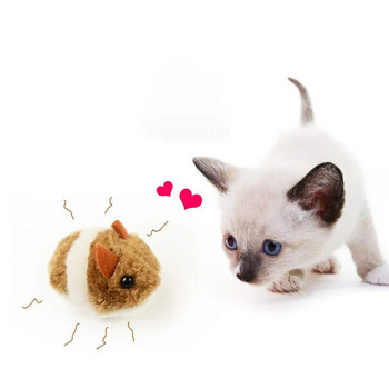Сладка мишка Cat Toys Котешки консумативи Плюшена играчка Shake Movement Mouse Pet Kitten Забавни плюшени малки мишки Интерактивни котешки играчки
