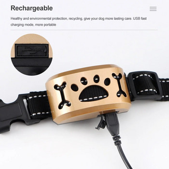 Устройство против лай на кучета Автоматичен USB нашийник за обучение на кучета Вибрация за спиране на лаенето на кучета Акумулаторен нашийник за лаене с електричество