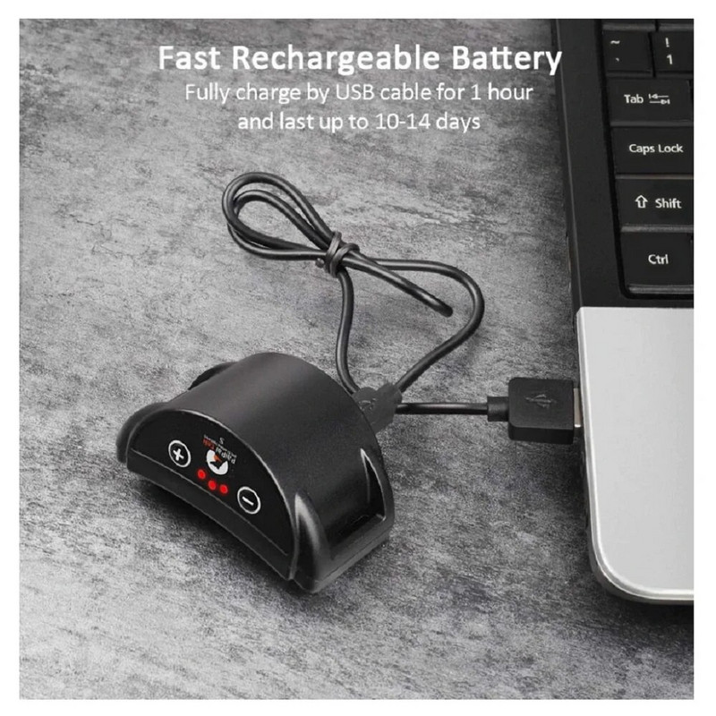 Autonominis antkaklis nuo lojimo, naminių šunų antkaklis nuo lojimo, garso statinis antkaklis su 5 jautriais lygiais, įkraunamas, atsparus vandeniui