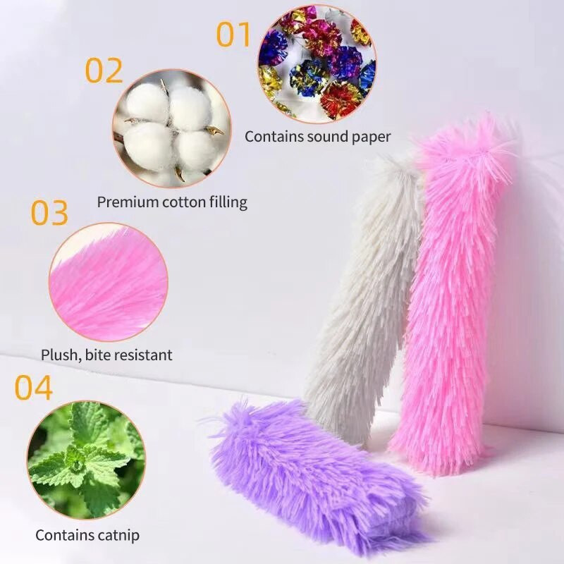 Plüss macska rágójáték macskagyökér Self-hi Bite játékok Szalagpárna ugrató játékok macskáknak Puha interaktív macskajáték Katten Speelgoed