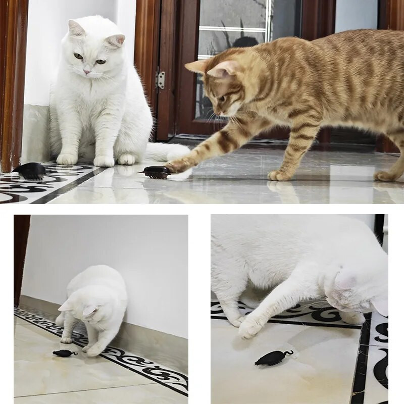 Vicces elektromos poloskák macskamenta játék automata alagút mini robot poloska vibrációs rovarjátékok macskáknak elemmel működő csótány katica