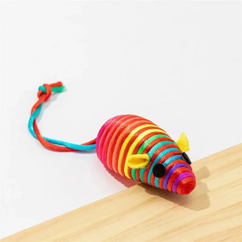 Pet Cat Toy Color Winding Mouse Cat Toy Pet Supplies Котешка интерактивна играчка за дъвчене Аксесоари за домашни любимци Инструмент за почистване на зъби