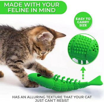 Нови котешки играчки за котки 360-градусови аксесоари за почистване на зъбите Играчка за домашни любимци Интерактивни игри Гумена четка за зъби Дъвчете консумативи за домашни котки