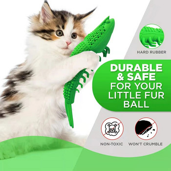 Нови котешки играчки за котки 360-градусови аксесоари за почистване на зъбите Играчка за домашни любимци Интерактивни игри Гумена четка за зъби Дъвчете консумативи за домашни котки