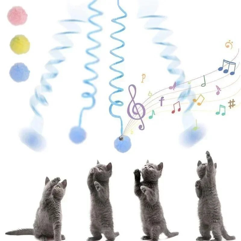 Kisállatjáték Interaktív macskajátékok Vicces macskabot rugós kötéllabda plüssjáték interaktív játék edzõjátékok macskáknak kellékek