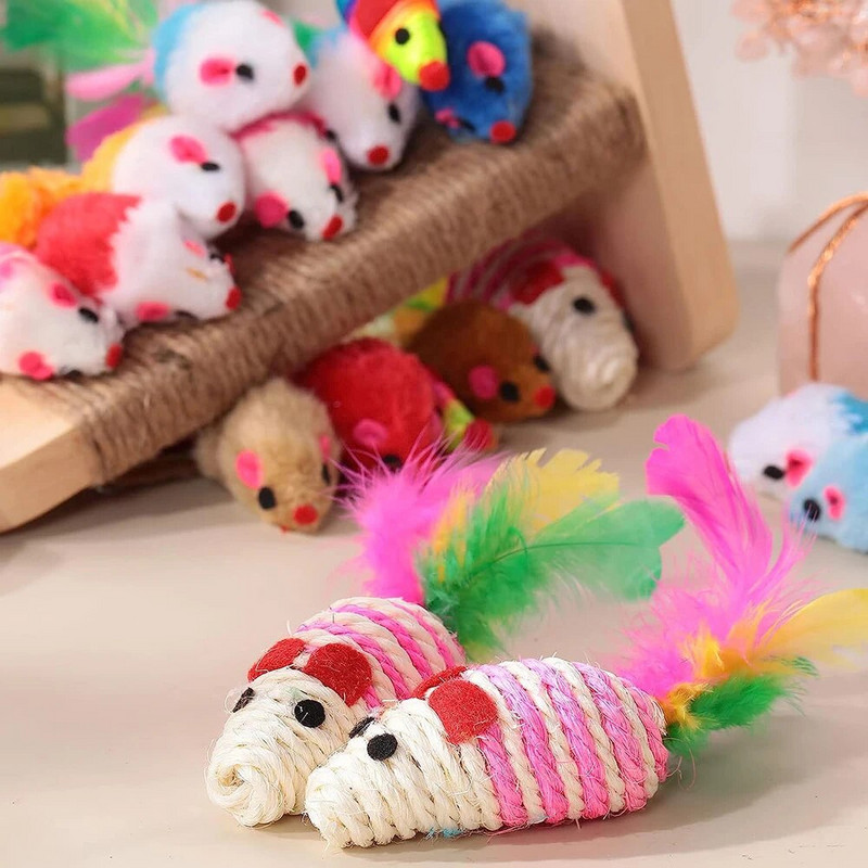 Macskajátékok Szortiment Spirálrugók Válogatott macskagolyók Ráncos szőrös macskaegér játékok Macskamenta cicáknak Interaktív kisállatkellékek