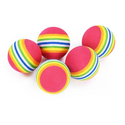 Rainbow EVA Cat Toys Ball Interactive Cat Dog Play Chewing Rattle Scratch EVA Ball Training Balls Προμήθειες για παιχνίδια για κατοικίδια