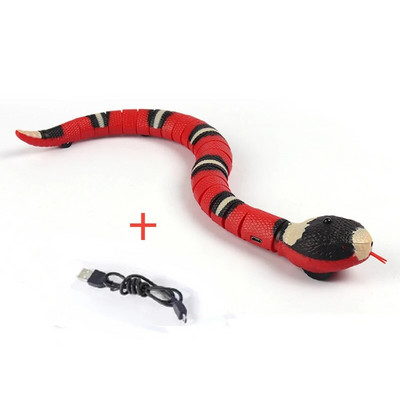 Smart Sensing Snake Interactive Cat Toys Αυτόματη φόρτιση USB Αξεσουάρ για γατάκια για κατοικίδια Παιχνίδι Παιχνίδι