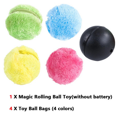 Ενεργοποίηση Magic Roller Ball Automatic Ball Dog Cat Interactive Funny Chew βελούδινη ηλεκτρική μπίλια κυλίνδρου Pet Dog Cat Game