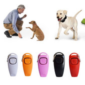 1PC Dog Training Whistle Pet Clicker Answer Card Pet Dog Trainer Assistive Guide с ключодържател Dog Aid Guide 2 In 1 Pet Supplies