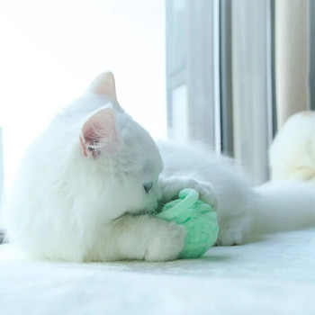 MADDEN Funny Cat Toys Πολύχρωμες μπάλες από νήματα με διαδραστικό παιχνίδι για μάσημα για γατάκια γεμιστά Προμήθειες για μπάλα για γάτες