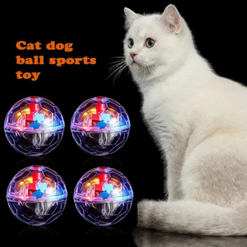 3 бр. Интерактивна играчка с топка за котка Светкавица Паранормално оборудване Ghost Toys Up Motion Balls Toy Light Pet Pet Flash Hunting Motion