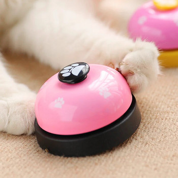 Pet Toy Bell Dog Cat Feeding Reminder Small Bell Footprint Ring for Teddy Dog Training Interactive Called Dinner Toy Pet Product