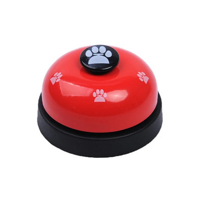 Pet Toy Bell Dog Cat Feeding Reminder Small Bell Footprint Ring for Teddy Dog Training Interactive Called Dinner Toy Pet Product