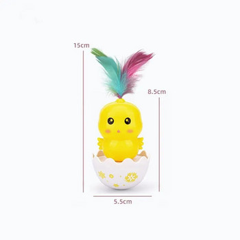 Cat Interactive Toy Feather Pet Bumbler Funny Toy Interactive Cats Toys Cat Rolling Teaser Ράβδος με φτερά Παιχνίδια Περιστρεφόμενη μπάλα