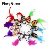 10 τεμ. Catnip Mouse Toy Feather Διαδραστικό παιχνίδι Εκπαίδευση Ποντίκια Pet Παιχνίδι