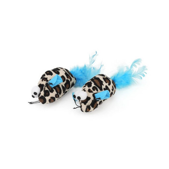 10 бр. Catnip Mouse Cat Toy Feather Interactive Play Training Mices Pet Toy