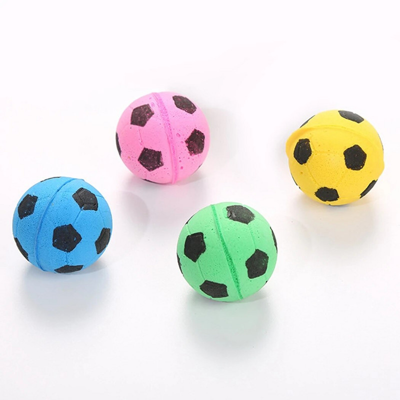 4db macskajáték labda interaktív macskajátékok rágókarcolás természetes habszivacs foci edzéshez kisállat kellékek